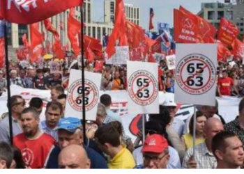 Decenas de miles de rusos participaron en mítines, para protestar edad de jubilación