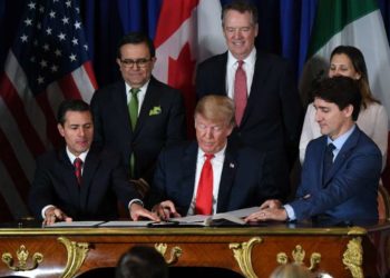 Líderes de Estados Unidos, México y Canadá firmaron el viernes nuevo acuerdo comercial