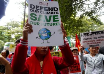 Decenas de miles de manifestantes contra el cambio climático,  se unieron previo a una cumbre de la ONU
