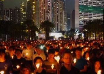La policía de Hong Kong cierra Victoria Park en el aniversario de la Plaza de Tiananmen