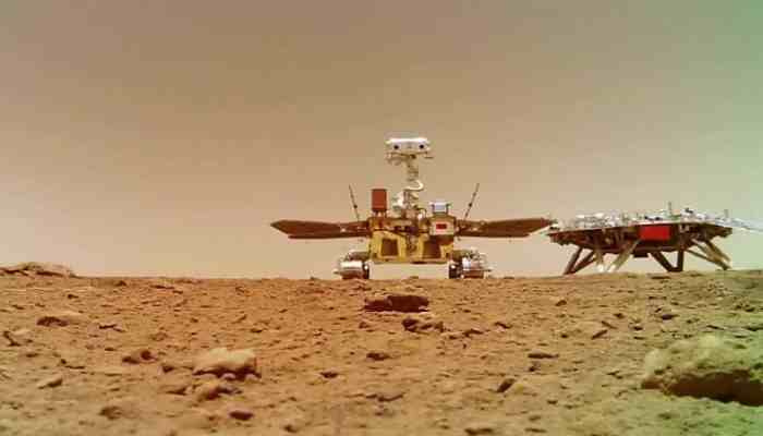 China publica videos de su explorador Zhurong en Marte