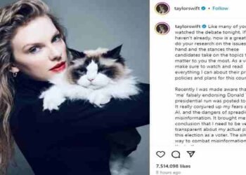 Respaldo de Taylor Swift a Kamala Harris genera conmoción en la campaña presidencial 2024