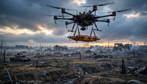 Rescate de un combatiente herido mediante un dron en Ucrania