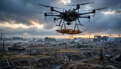 Rescate de un combatiente herido mediante un dron en Ucrania